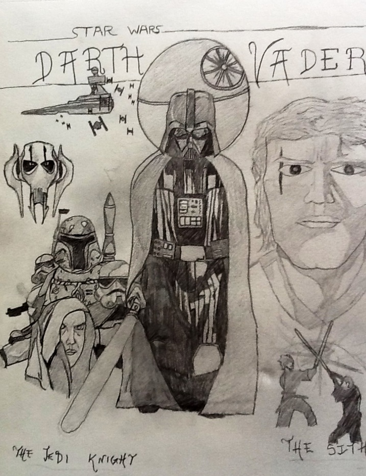 star wars drawings darth vader