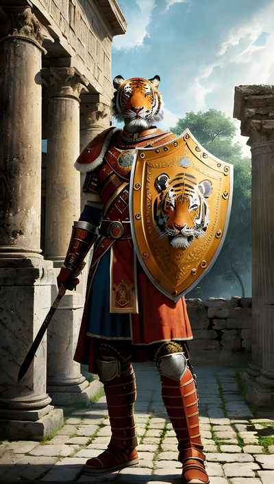 Tiger Rome Ancient Roman Tiger Hero 2 by AiArtQueen on DeviantArt