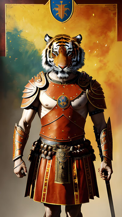 Tiger Rome Ancient Roman Tiger Hero by AiArtQueen on DeviantArt