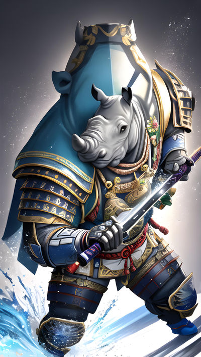 Samurai Rhino Warrior by AiArtQueen on DeviantArt