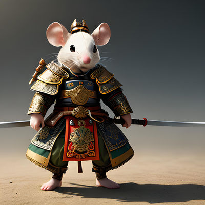 Adorable Samurai Mouse Ready to Kick Some Tail by AiArtQueen on DeviantArt