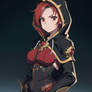 Gorgeous Redhead JRPG Thief Battle Ready