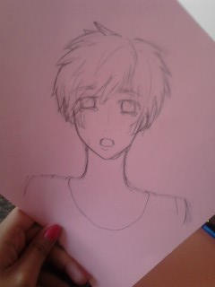 Iggy doodle...on pink paper xD