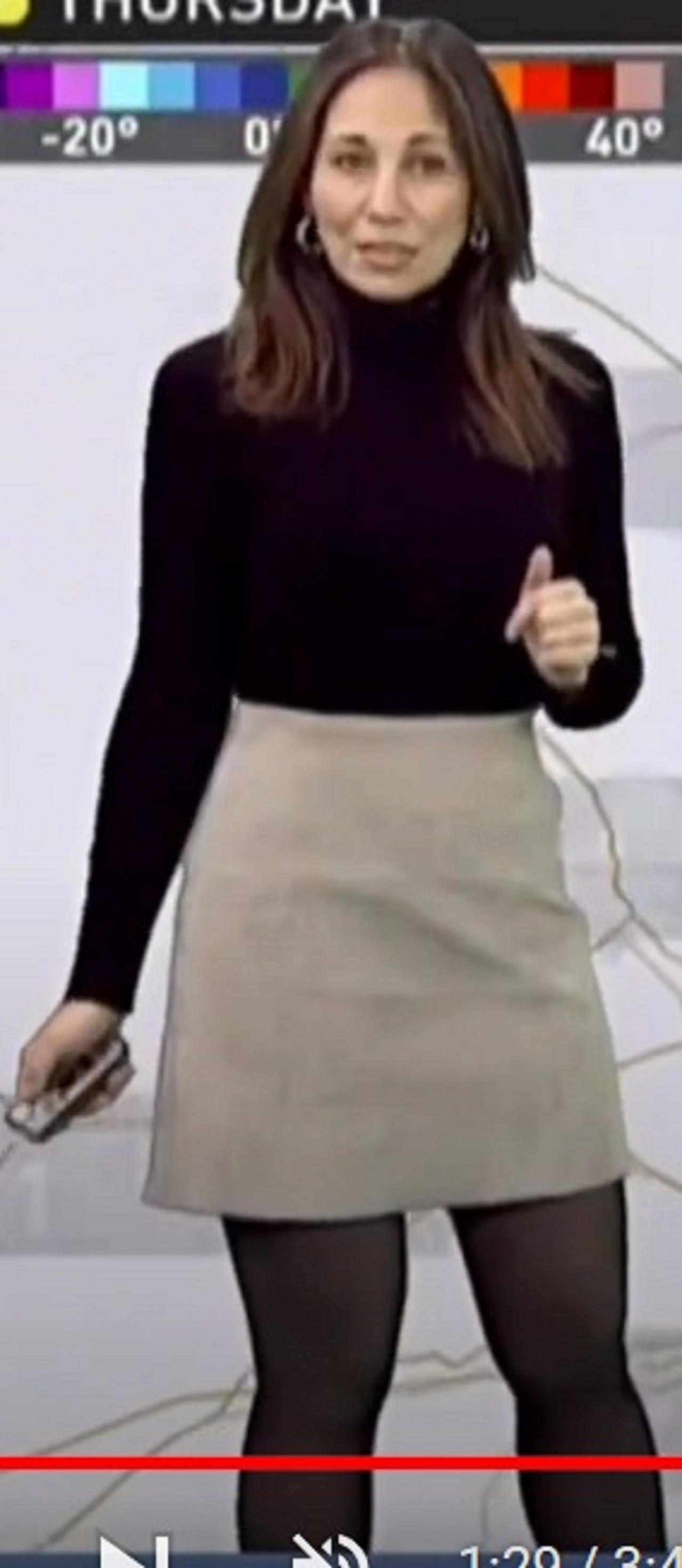 Karkic Body Nicole Karkic Wearing her Sexy Mini Grey Skirt 12 by dragonmatt600 on ...