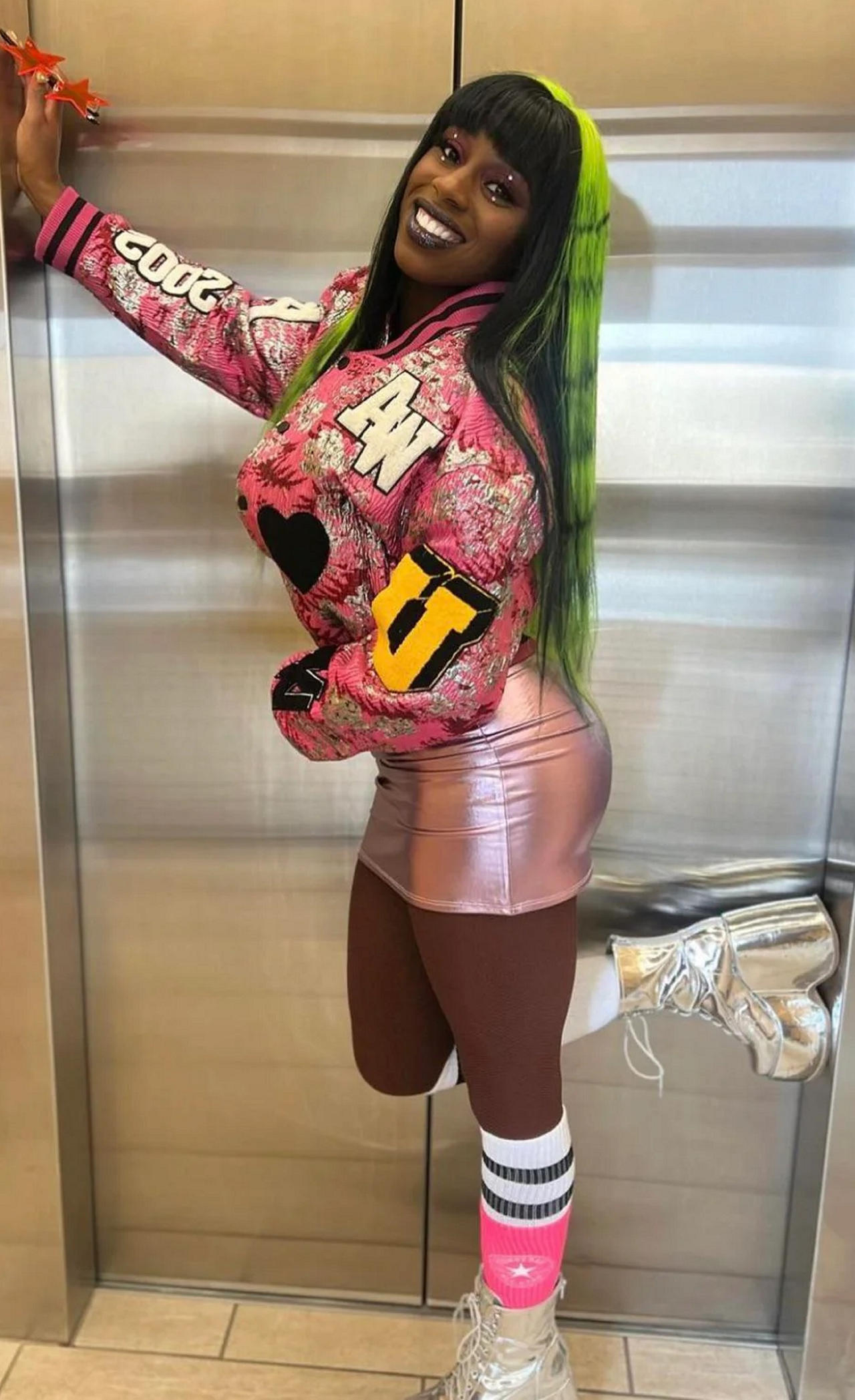 Trinity Fatu Wearing a Sexy Silver Pink Mini Skirt by dragonmatt600 on ... Trinity Fatu Wearing a Sexy Silver Pink Mini Skirt by dragonmatt600 on ...