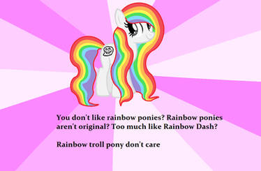 Rainbow troll pony- rainbows