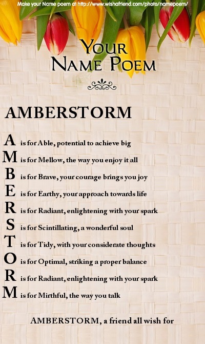 Amberstorm's Poem