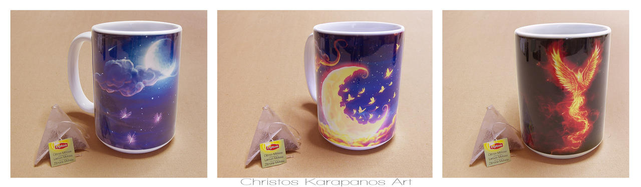 My artwork mugs by christoskarapanos