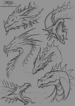 Dragon head sketches