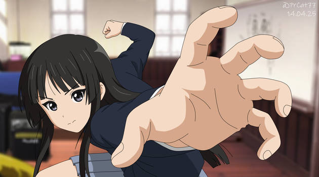 Last thing what Ritsu sees when said smtng stupid