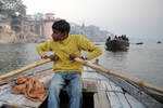 Rowing the Ganges (Varanasi, India) by drewhoshkiw