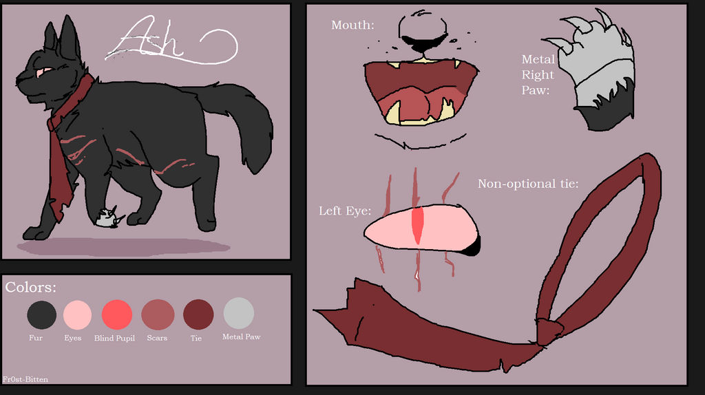 Ash Refrence Reference Sheet Commissions by glacierpaws on DeviantArt