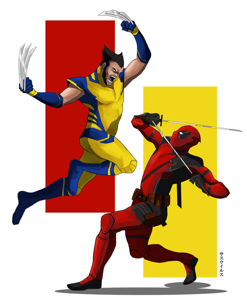 Deadpool Vs Wolverine by SasaTheArtist on DeviantArt