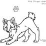 free wolf line art 3