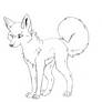 free wolf line art 2