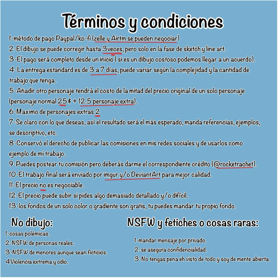 Terminos Y Condiciones Menu Terminos y Condiciones by principebaka on DeviantArt