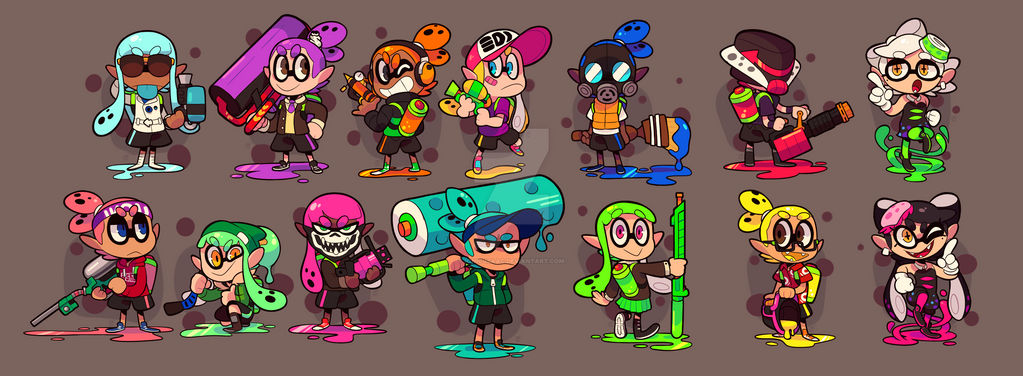 Splatoon Squid Stickers by Ionic-Isaac on DeviantArt