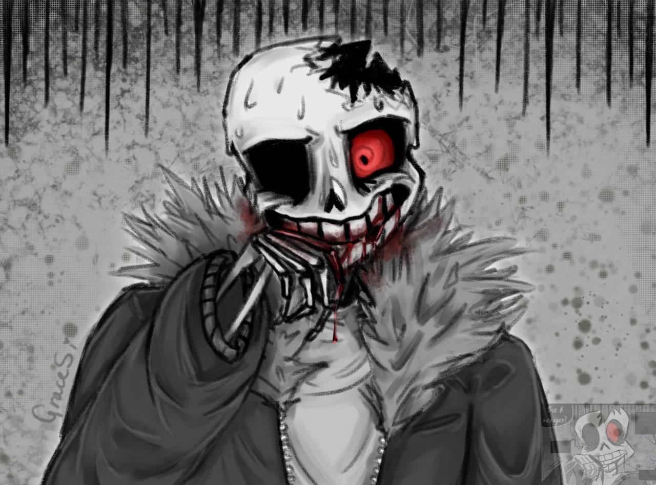 I tried making canon horror sans lol by SomePersonNamedBruv on DeviantArt