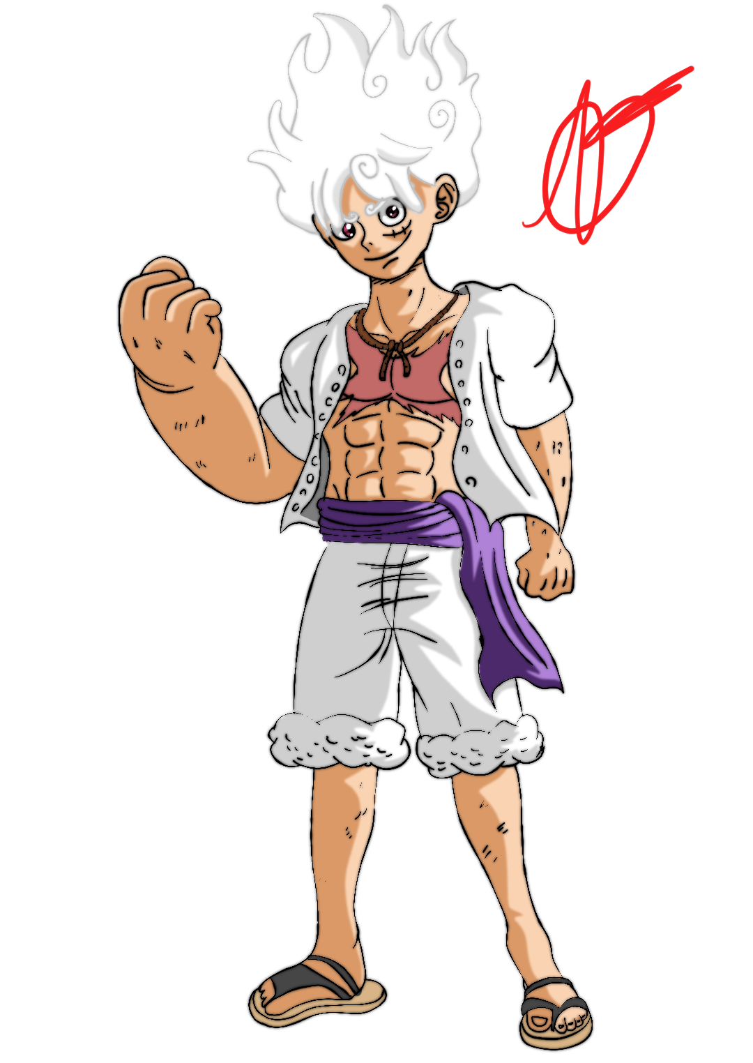 Luffy Gear 5 by tialoueiem on DeviantArt