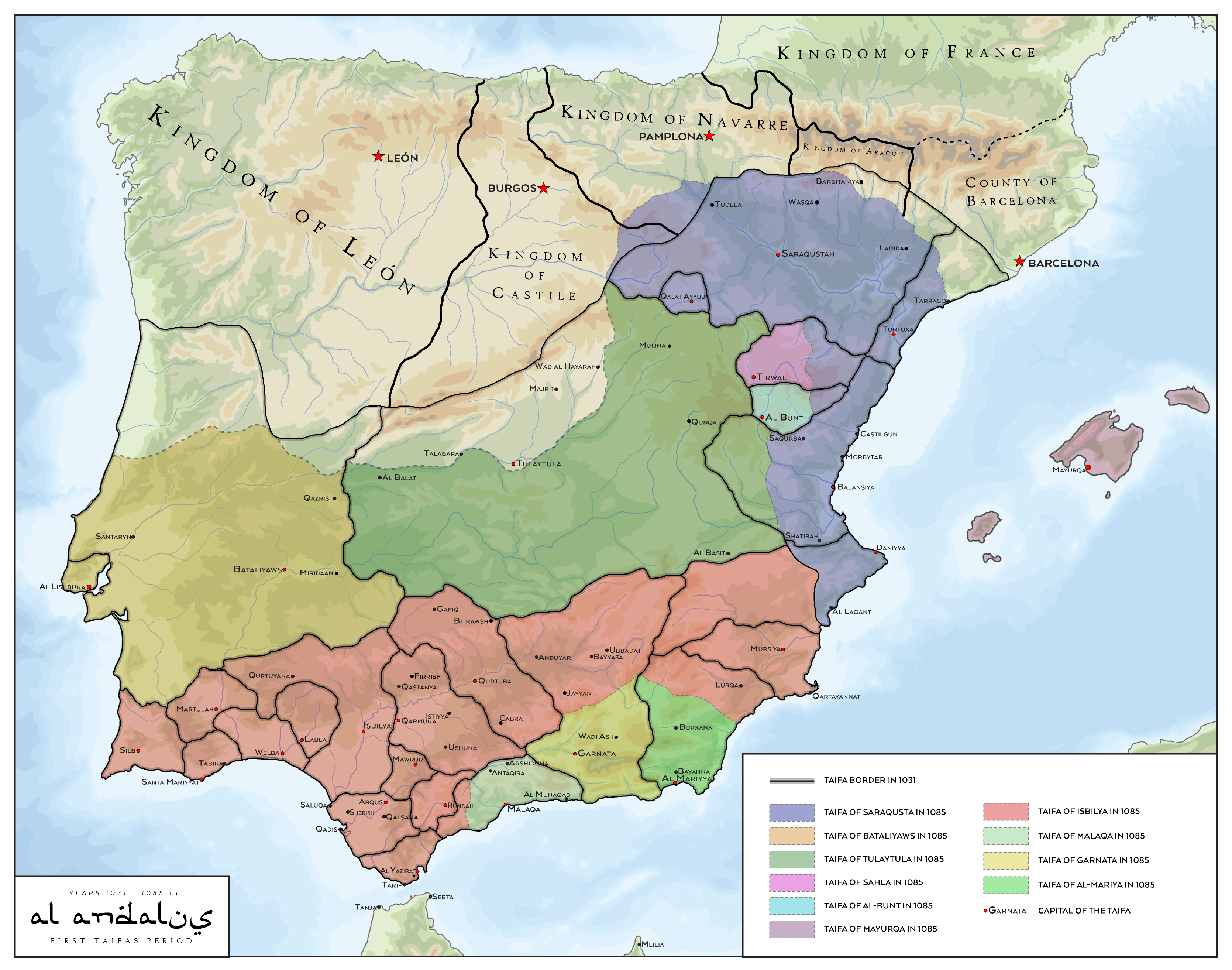 1st Taifas period in Al-Andalus