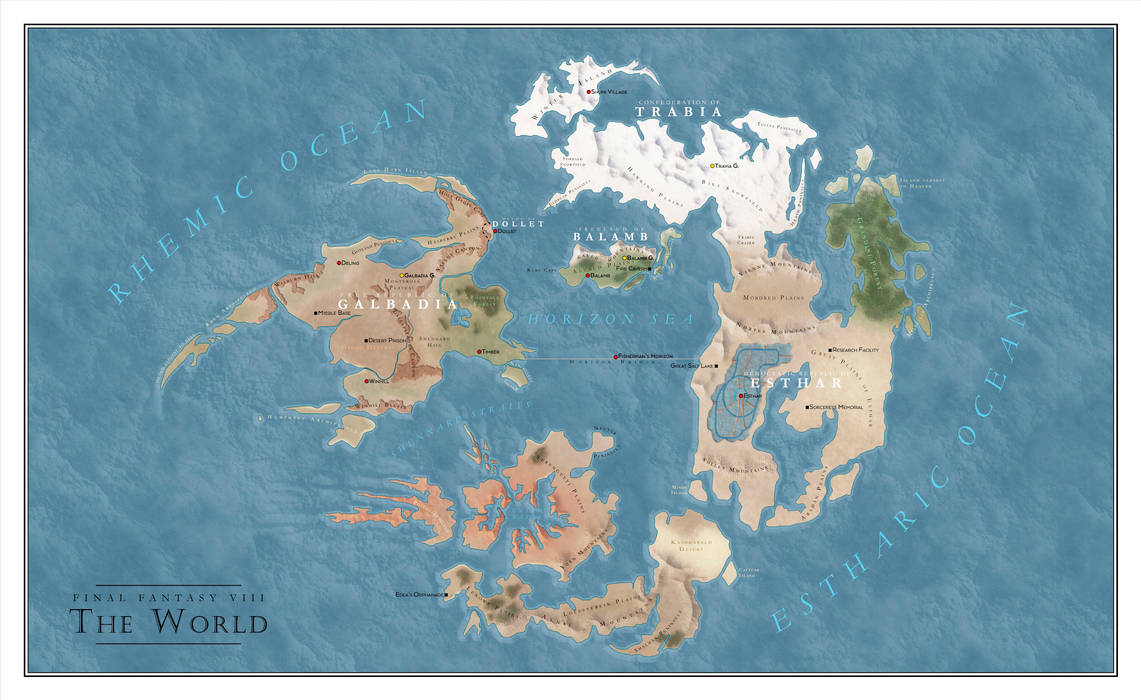 Final Fantasy VIII World map by SalesWorlds on DeviantArt Final Fantasy VIII World map by SalesWorlds on DeviantArt