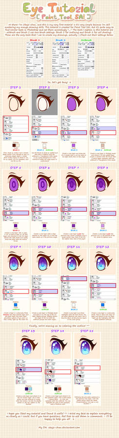 Anime-style Eye Tutorial [Paint Tool SAI]