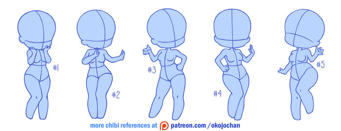 Chibi poses reference (chibi base set #5)