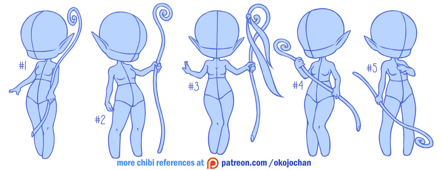 Chibi poses reference (chibi base set #7) by Nukababe on DeviantArt