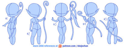 Chibi poses reference (chibi base set #7)