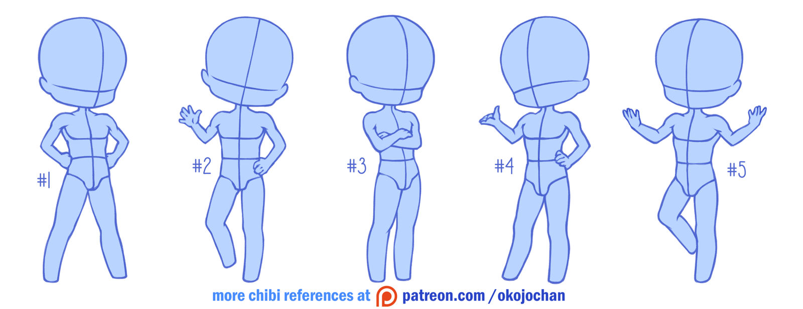 Chibi poses reference (chibi base set #8)