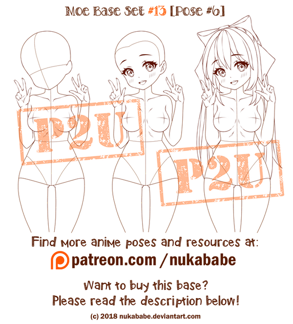 P2U Anime Female Base: Head to Hips [from Anime Base Set #38]