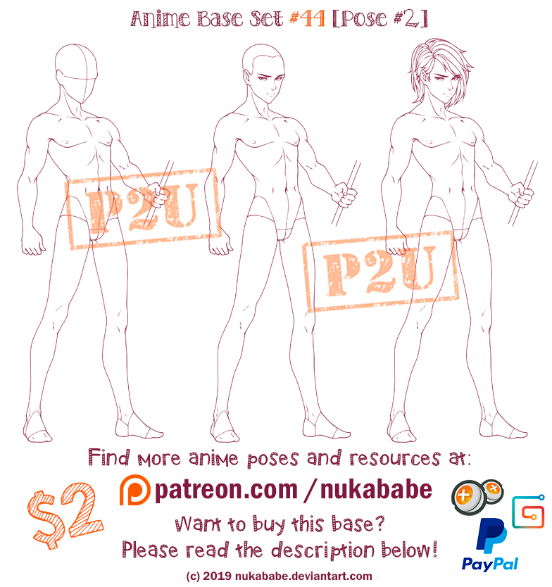 P2U Anime Male Base: Head to Toes [from Anime Base Set #46]