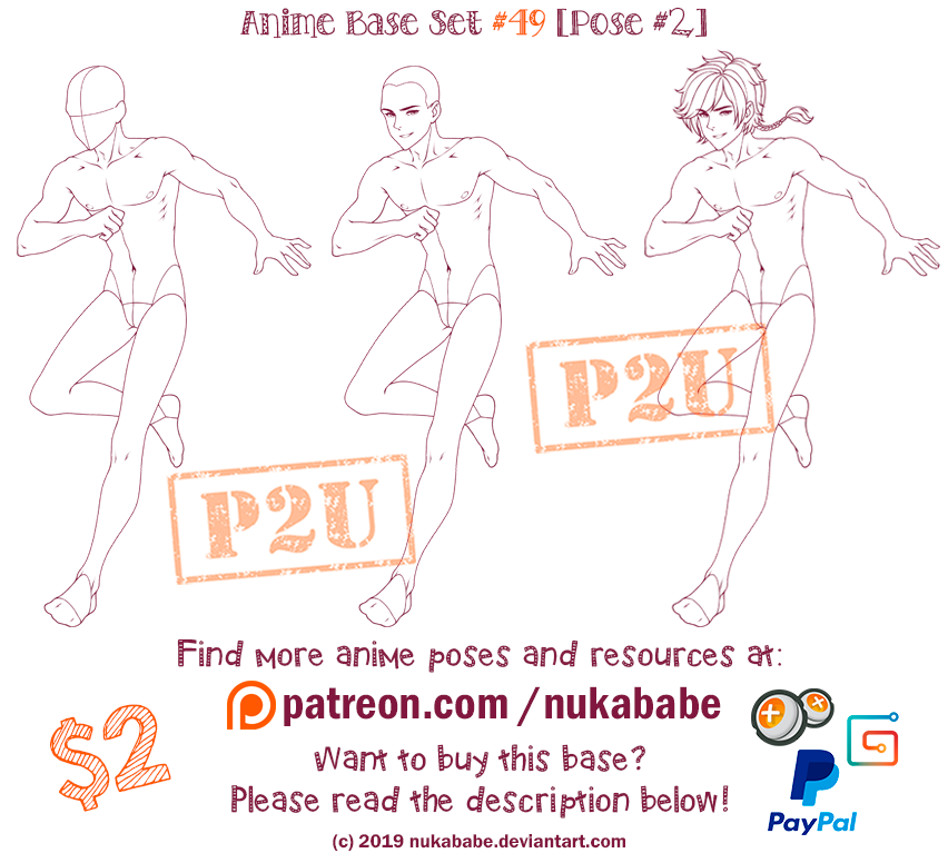 P2U Anime Male Base: Head to Toes [from Anime Base Set #49]