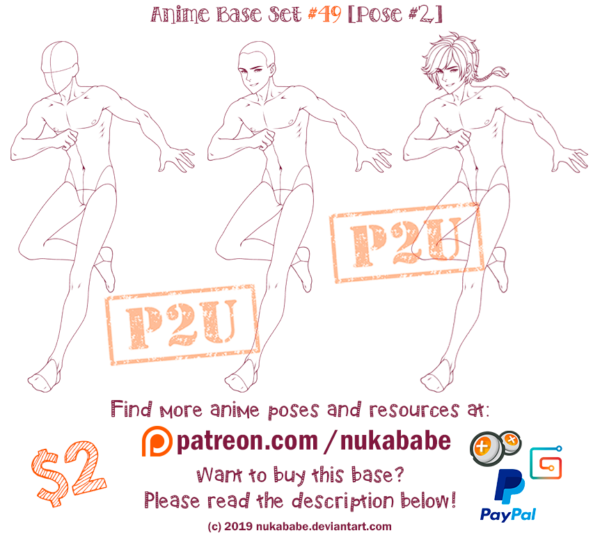 Images Of Anime Poses Base Male