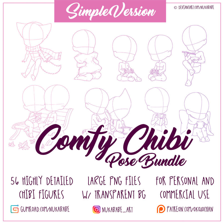 BIG Cozy Chibi Base Set SIMPLE by Nukababe on DeviantArt
