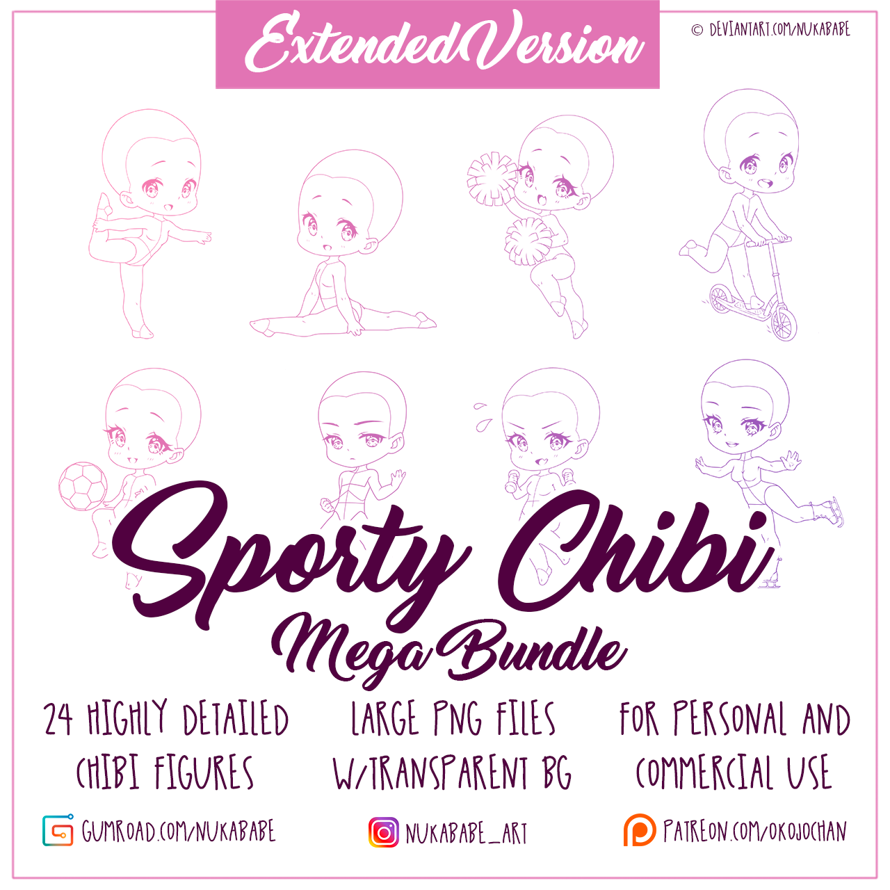 Chibi Base Kick BIG Sporty Chibi Base Pack 2021 EXTENDED by Nukababe on DeviantArt