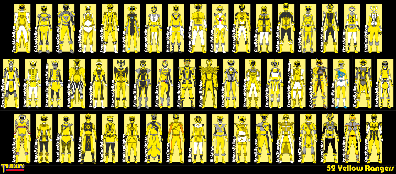 Sentai Yellow Yellow Rangers - THUNDERYO SUPER SENTAI by thunderyo on DeviantArt