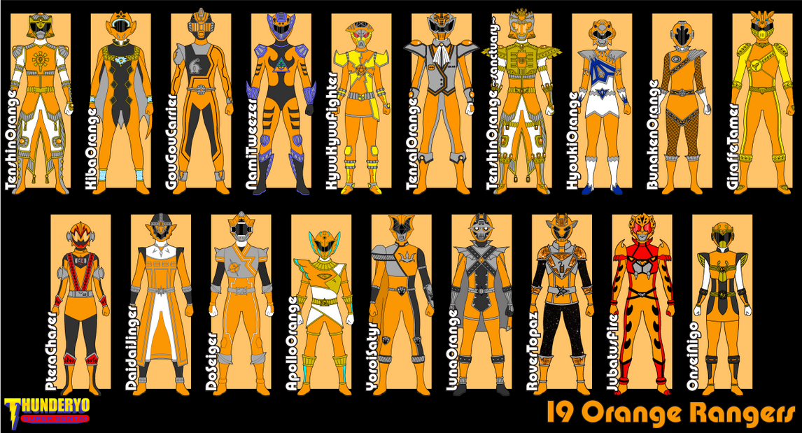 Orange Ranger Sentai Orange Rangers - THUNDERYO SUPER SENTAI by thunderyo on DeviantArt