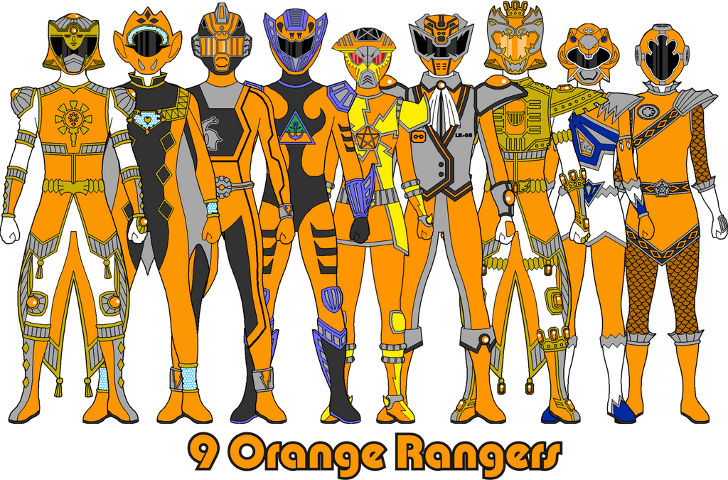 Orange Rangers - THUNDERYO SUPER SENTAI by thunderyo on DeviantArt