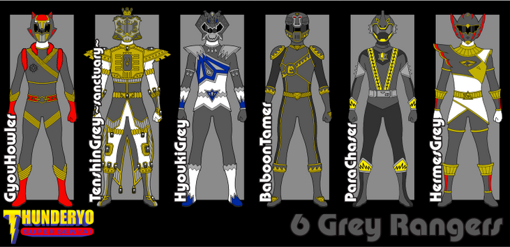 Grey Rangers - THUNDERYO SUPER SENTAI by thunderyo on DeviantArt