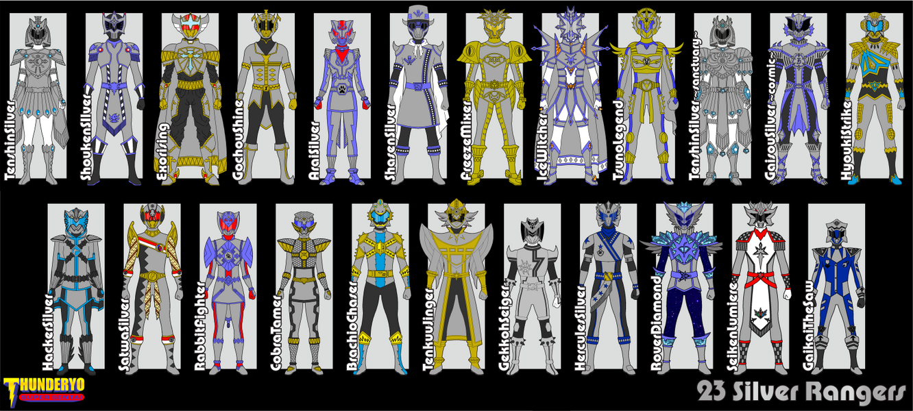Silver Rangers - THUNDERYO SUPER SENTAI by thunderyo on DeviantArt