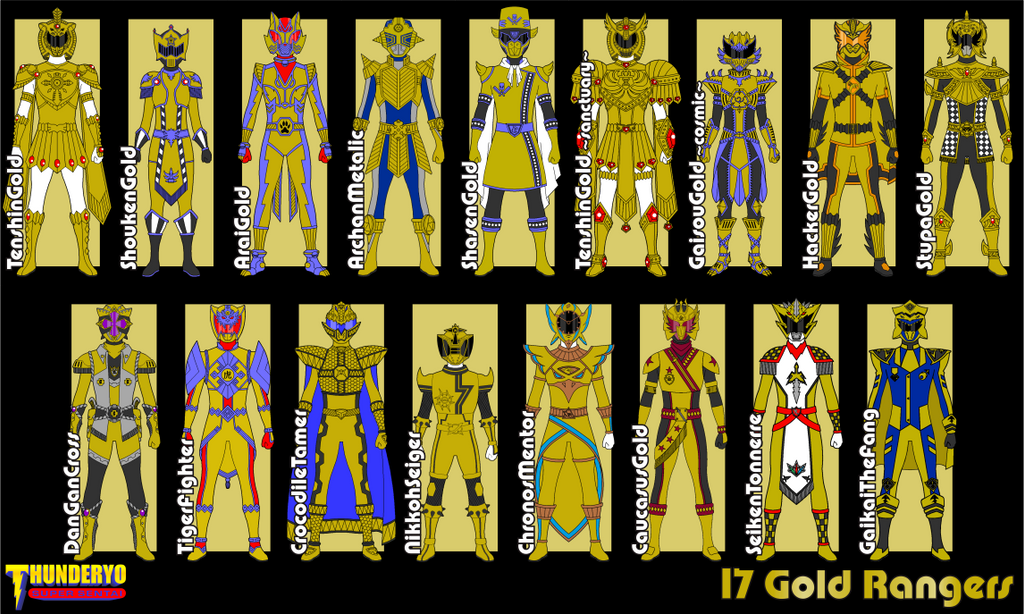 Gold Rangers THUNDERYO SUPER SENTAI By Thunderyo On DeviantArt gold-rangers-thunderyo-super-sentai-by-thunderyo-on-deviantart