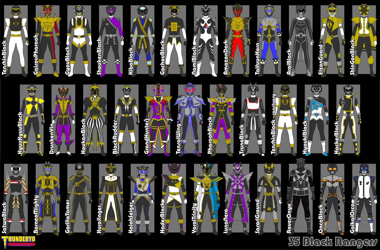 Black Rangers THUNDERYO SUPER SENTAI By Thunderyo On DeviantArt black-rangers-thunderyo-super-sentai-by-thunderyo-on-deviantart