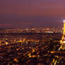 Paris skyline night - panorama