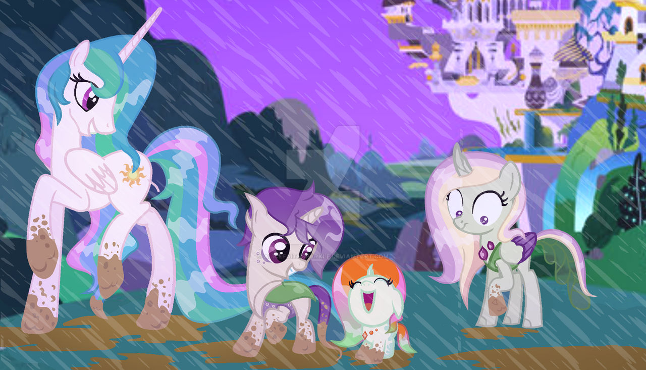 Spring Rain Mlp MLP next gen royals in the rain (Recreation) by AliceFaithSparkle on ...