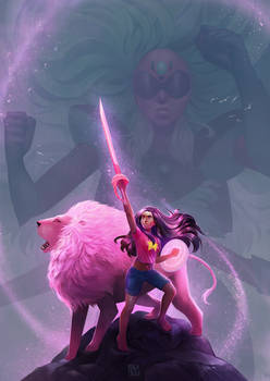 Alexandrite, Lion and Stevonnie