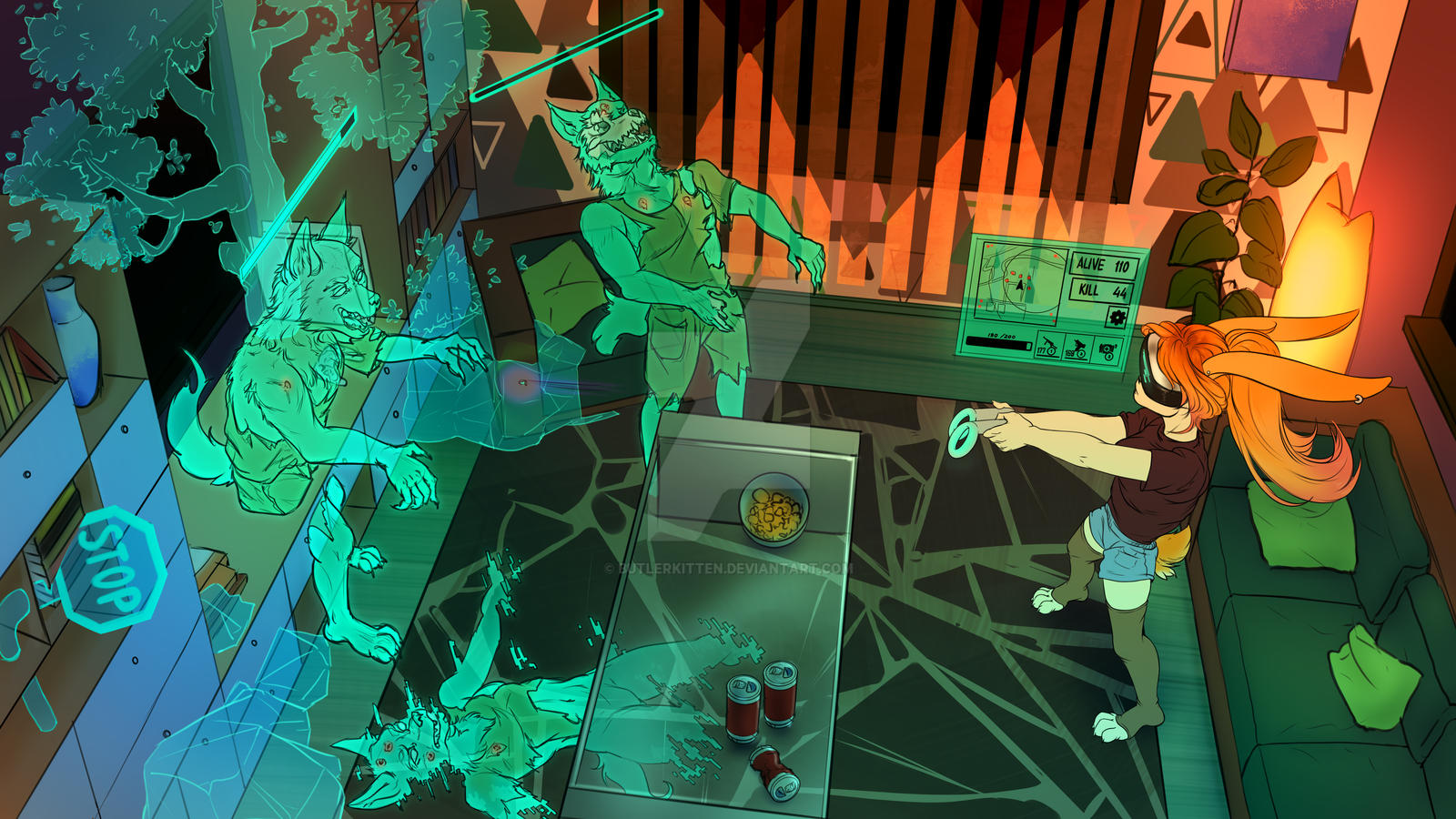 rabbit vs zombies by butlerkitten on DeviantArt