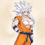 Goku Avec le corps BULMA avec big breasts