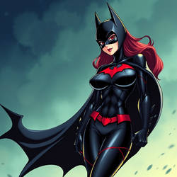 Batman avec Costume ED Batwoman Avec big breasts,