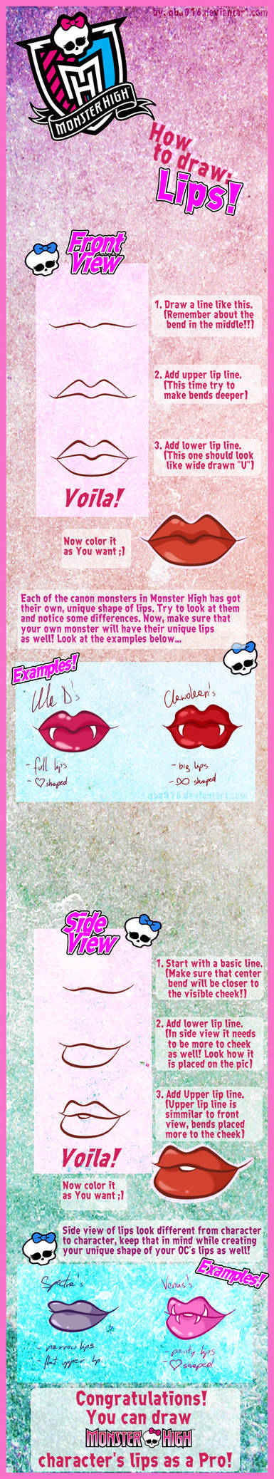 Stylized Lips Tutorial MH style Lips tutorial by Qba016 on DeviantArt
